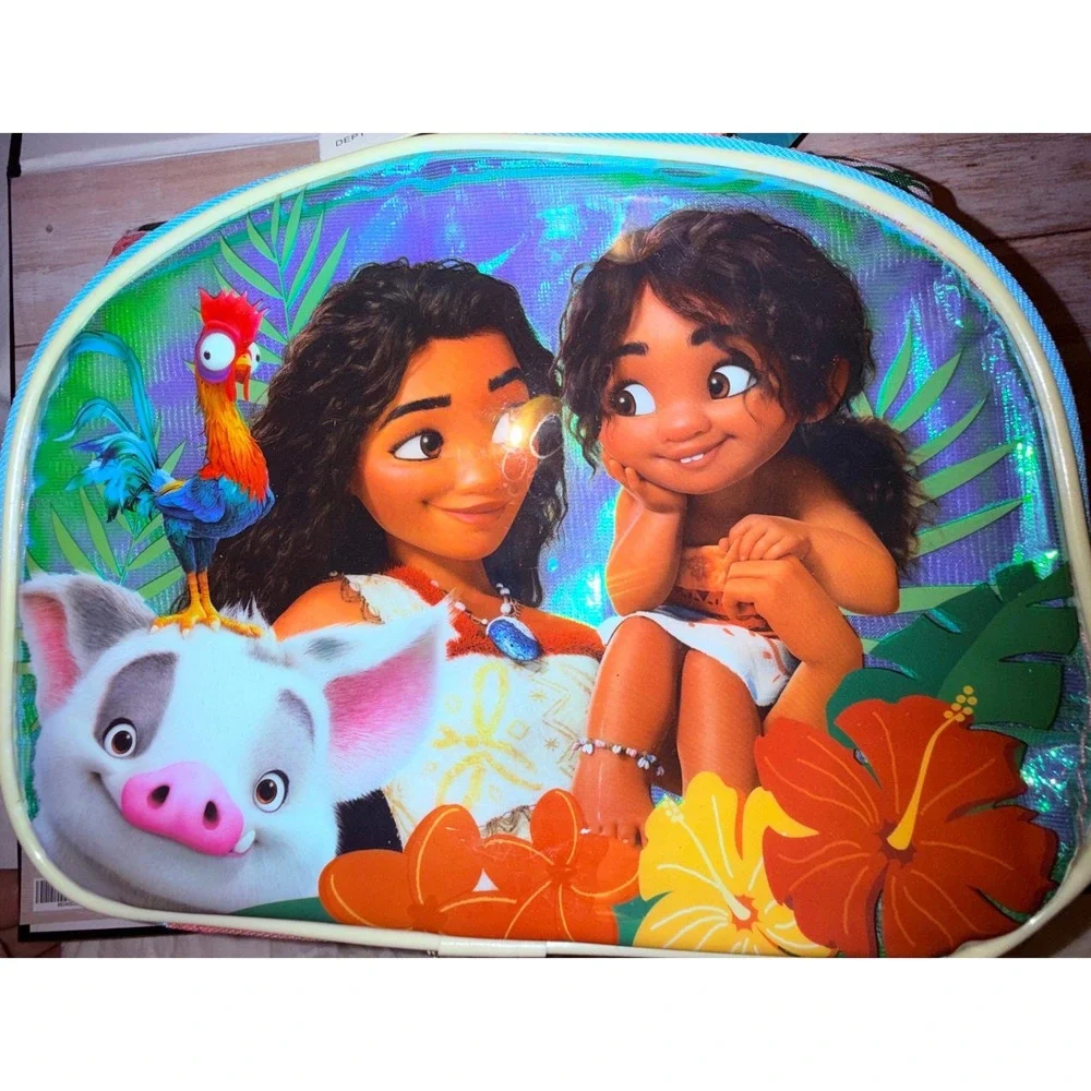 Disney Moana 2 Lunch Bag Kids OS Multicolor New Insulated Shimmer Bioworld